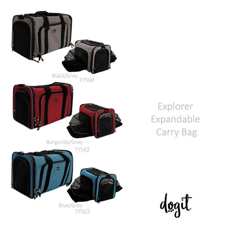 Sac de transport Dogit Explorer, Gris / Noir