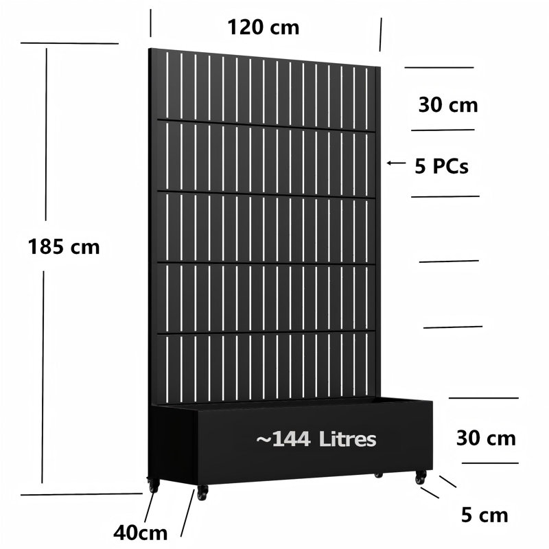185 H x 240 W, 360 cm