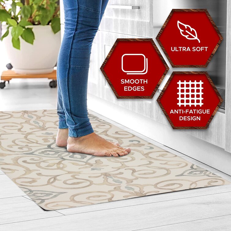 Cushioned Anti-Fatigue Kitchen Rug Set of 2, Non Slip Waterproof Kitch –  Modern Rugs and Decor