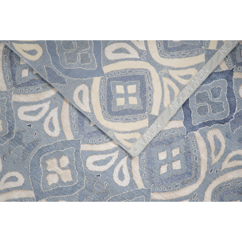 Bali Geometric Area Rug in Blue/Ivory, Rectangle 12' x 18'