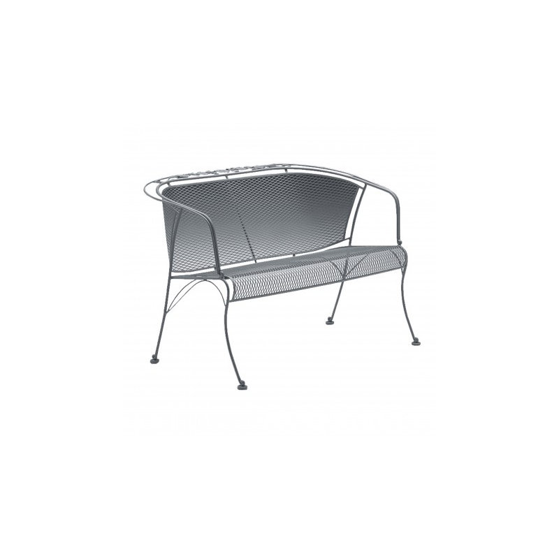 Briarwood Outdoor Bench, Textured Black