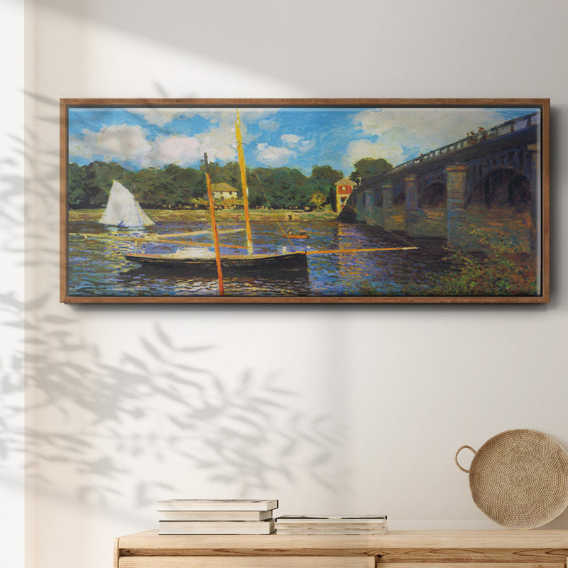 Le pont de la route, Argenteuil par Monet, toile encadrée