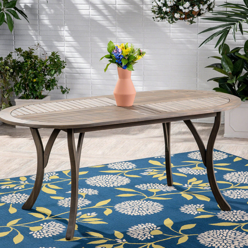 Table de salle à manger en bois 70 "pour l'extérieur