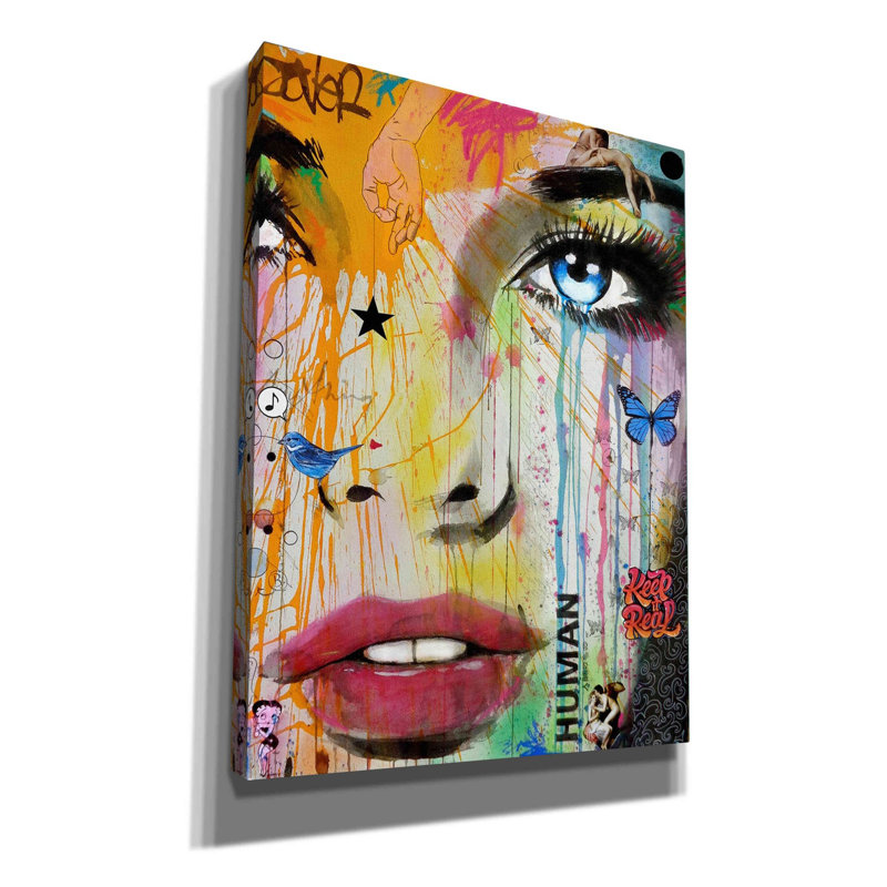 «Reality» par Loui Jover, impression sur toile tendue, H 18 po x l 12 po x P 0,75 po