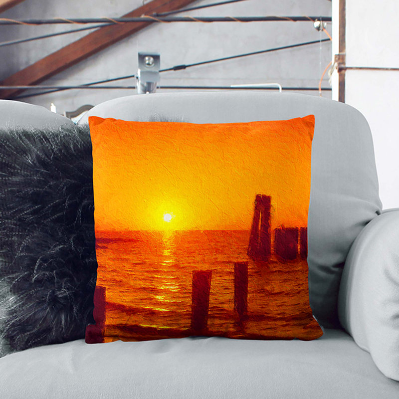 Square Throw Cushion, 40cm H x 40cm W x 15cm D