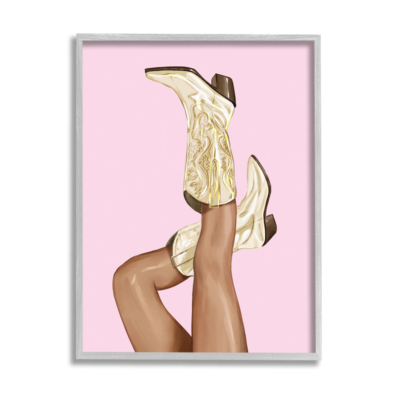 «Pink Country Cowgirl» par Ziwei Li - impression, H 30 po x l 24 po x P 1,5 po, Estampe numérique Farmhouse