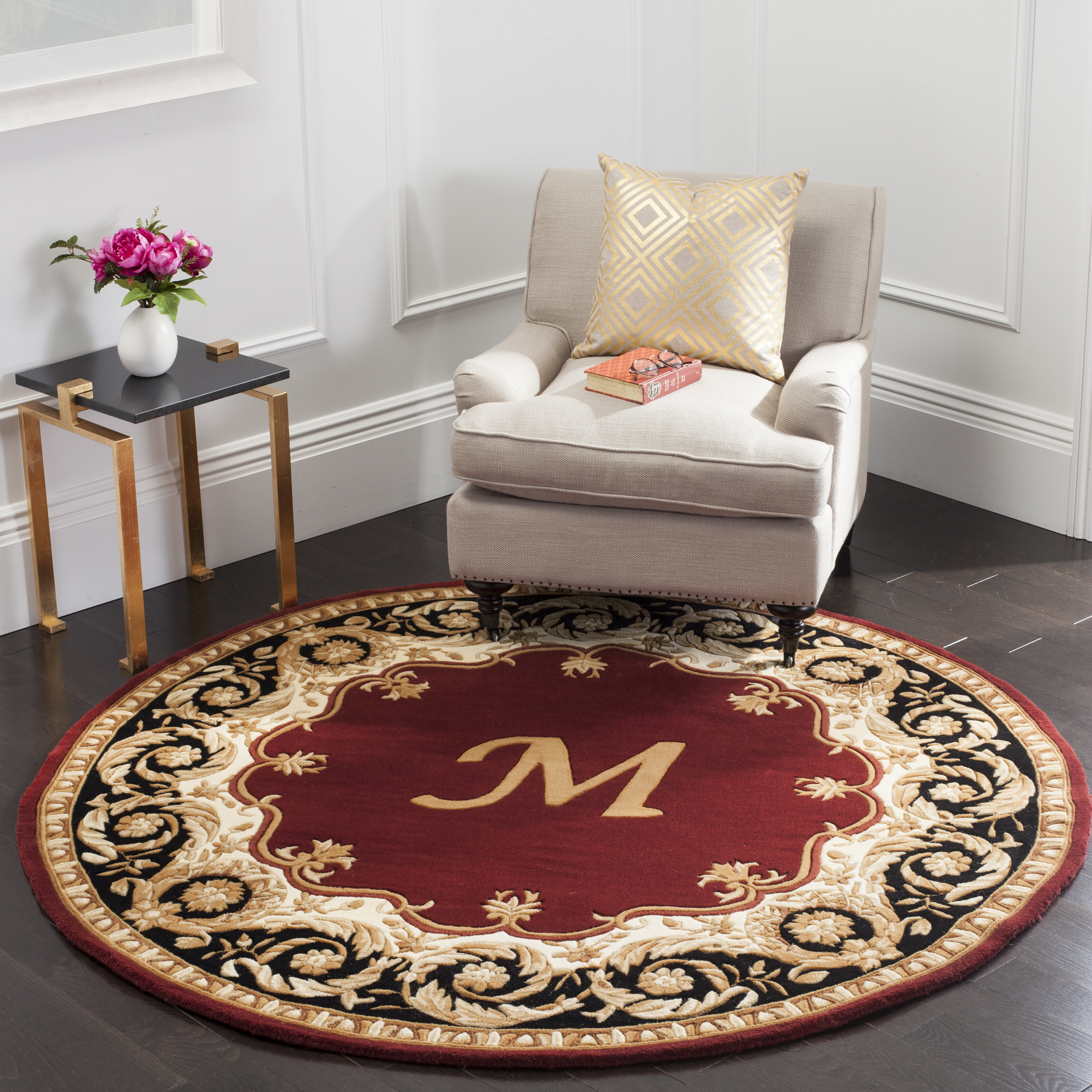 Astoria Grand Lenora Oriental Hand-Tufted Wool Maroon Area Rug ...