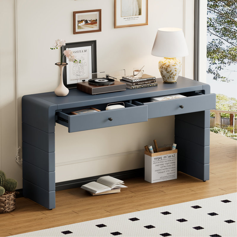 Modern Minimalist Console Table,Entryway table, Navy