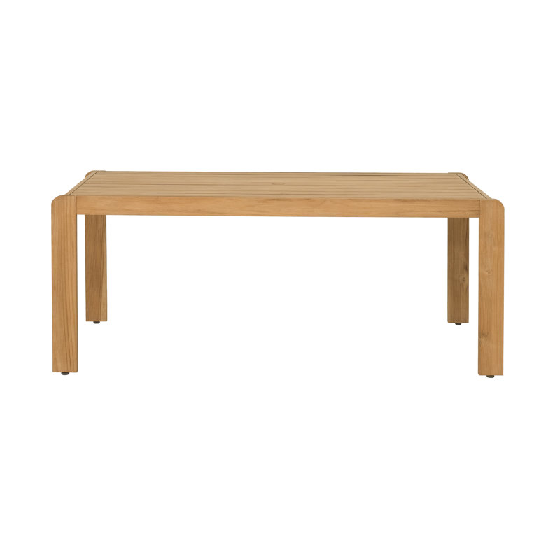 Table de salle à manger rectangulaire en teck de l 72 po x P 36 po Helen Sold 