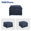 Canapé rembourré 3 pièces avec repose-pieds Drago-1722954138