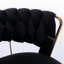 Ensemble de 2 tabourets de bar, avec velours de levage mécanique réglable en hauteur et tabouret de bar simple Golden Leg - noir
