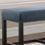 Banc de salle à manger en tissu à hauteur de comptoir avec garniture cloutée, bleu-1560754555