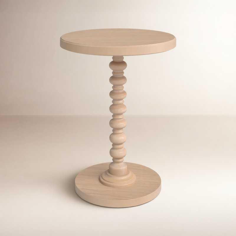 Table de bout à piédestal Fiama, Naturel, H 22,25 po x l 17 po