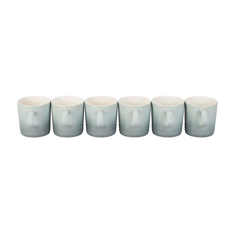Set of 6 London Mugs (12 Oz. Each), Sea Salt