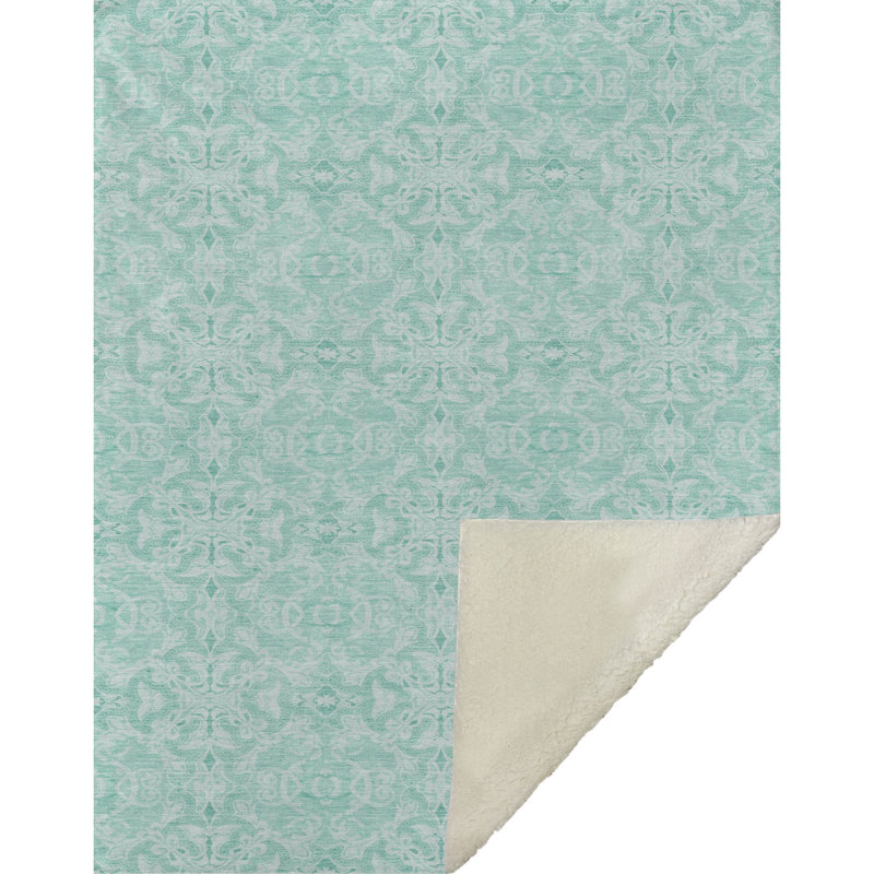 Jeté Sherpa ASB784 Addison, Turquoise