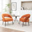 Fauteuil en velours avec pieds noirs Mann-301841615