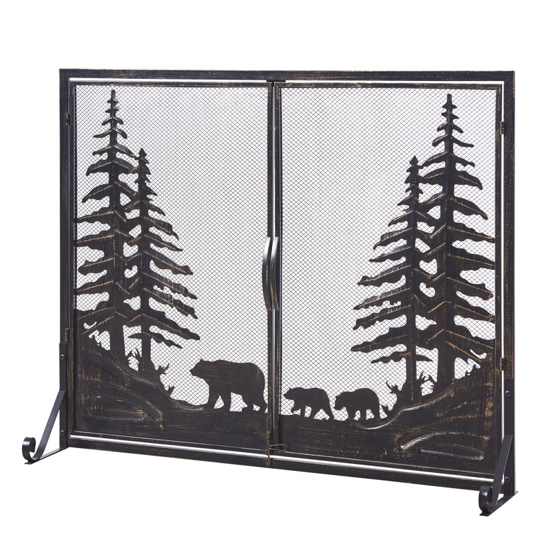 Doutzen 2 Panel Iron Fireplace Screen