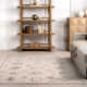 Elverta Medallion Machine Washable Runner Rug for Living Room Bedroom Dining Room Entryway Hallway Kitchen, Beige/Ivory