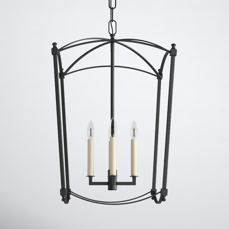 Olive 5-Light Dimmable Geometric Lantern Chandelier, Smith Steel