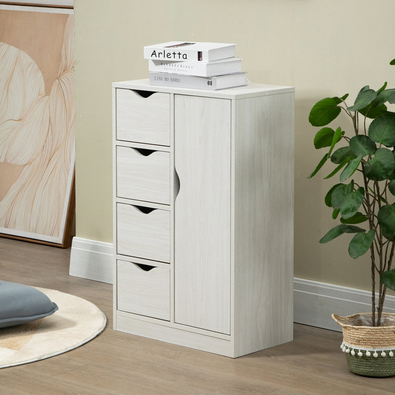 HOMCOM Freestanding Storage Cabinet, White
