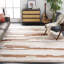 Rectangle Karla Abstract Hand-Knotted Wool/Cotton Area Rug in Ivory/Beige-80817246
