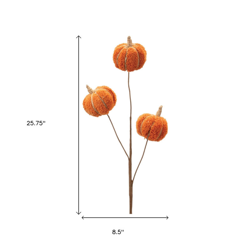 Ensemble de six mini gerbes de citrouilles orange et vertes