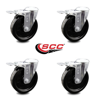 Phenolic Swivel Caster with Total Lock Brake