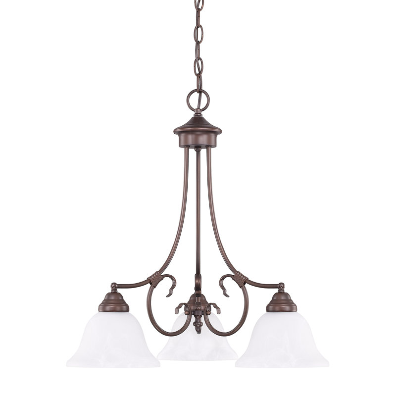 Lustre classique/traditionnel ombré 3 lumières HomePlace, Bronze