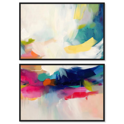 «Riot of III», ensemble de 2 reproductions d'art sur toile par Art Remedy