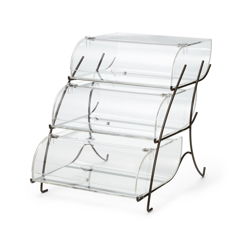 Rosseto Plastic Display Case Buffet Accessory, Black
