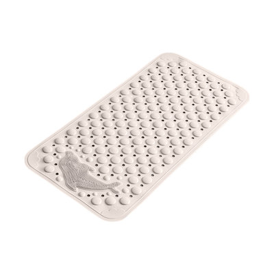  Bathroom Rugs 28 x 14, Rubber Backing Non-slip Bath Mat, Massage Or Scrub The Soles Of The Feet, Ultra Soft Absorbent Bathroom Shower Floor Mat Front Of The Bathtub, White