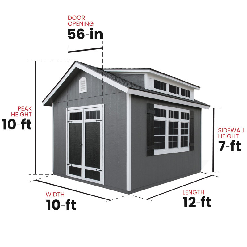 Windemere 10 ft. W x 12 ft. D Storage Shed