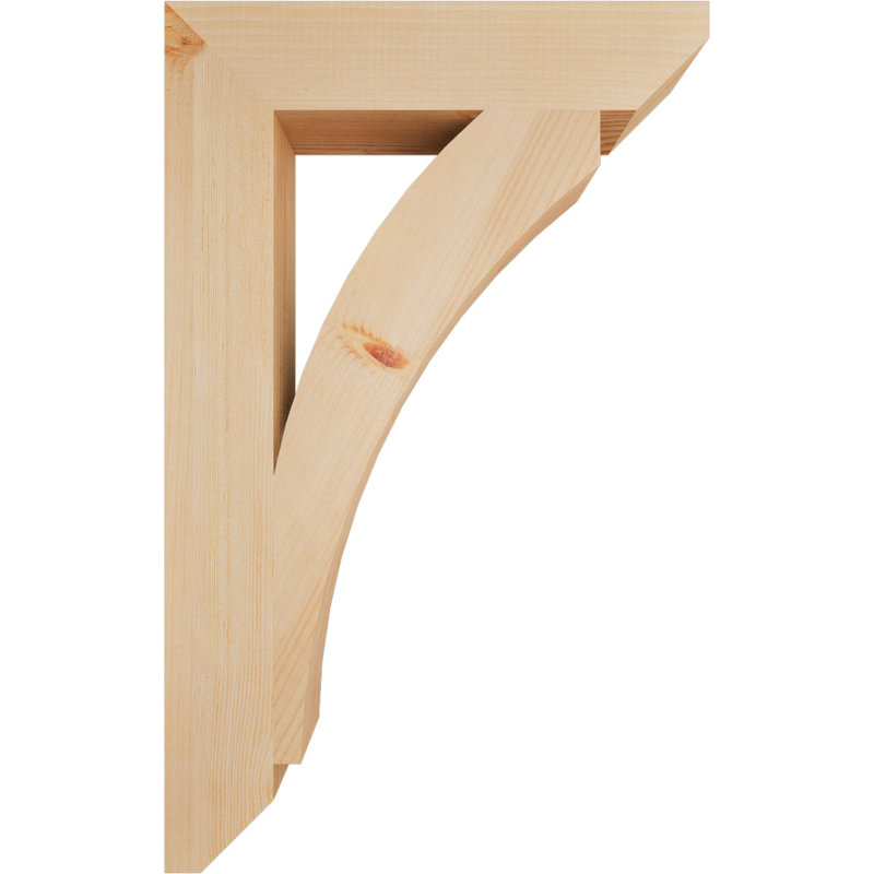 Support en bois / corbeau, Sapin de Douglas, H 32 po x l 3,5 po x P 20 po