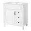 Meuble-lavabo de 30 po avec lavabo en céramique, petite armoire de salle de bain, armoire moderne avec 2 tiroirs et tablette réglable-287166966