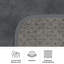 Lavish Home Bathroom Rugs - 4-Piece Memory Foam Bath Mats with Microfiber Top - Non-Slip Absorbent Rugs for Shower, Laundry, or Kitchen