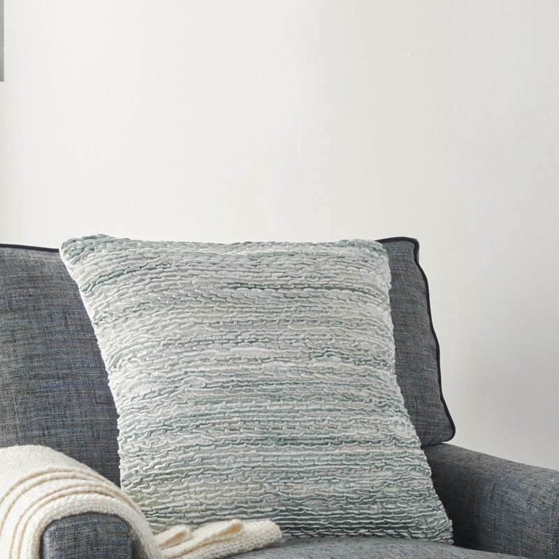  Housse de coussin carré et insert, Écume de mer, 26 po x 26 po