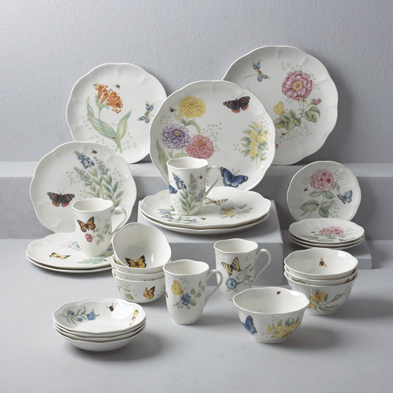 Lenox Butterfly Meadow 28 Piece Dinnerware Set, Service for 4