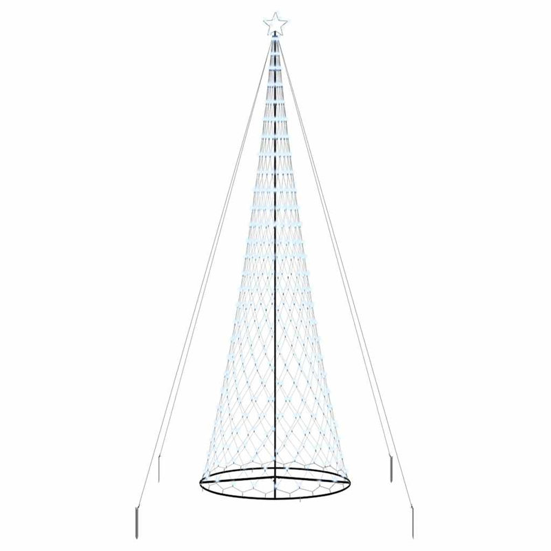  LED Christmas Tree 138.5 x 138.5 x 399 cm Metal, Cool White