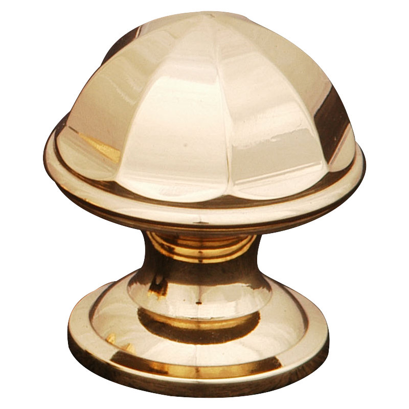 CK Series 1 1/16" Diameter Mushroom Knob, Polished Brass