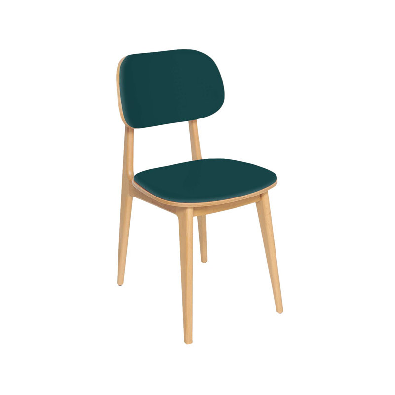 Fauteuil Emma naturel - Siège et dossier rembourrés brouillard Grade 4, Mallard, Tanné