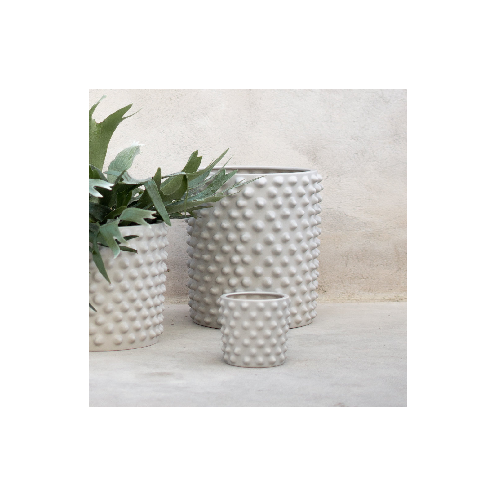Cloudy Ceramic Pot Planter, 5.12" H x 5.91" W x 5.91" D, Gray Beige