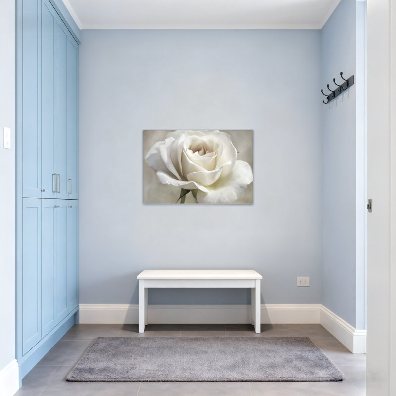 «Plants & Flowers White Rose», reproduction d'art sur toile, H 24 po x l 36 po