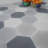 Solid Mixed Gray Hex 8" x 9" Cement Wall & Floor Tile