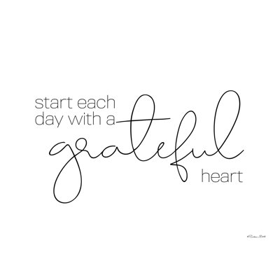 «A Grateful Heart», art textuel sur toile tendue