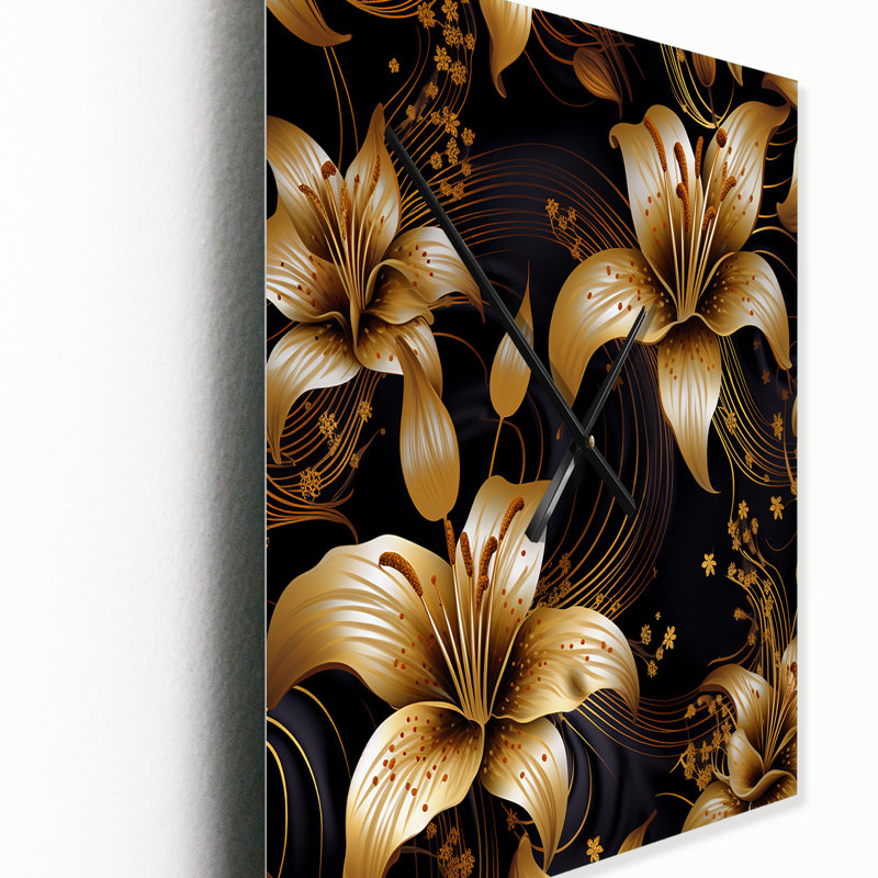 Horloge murale Golden Lily, Grand
