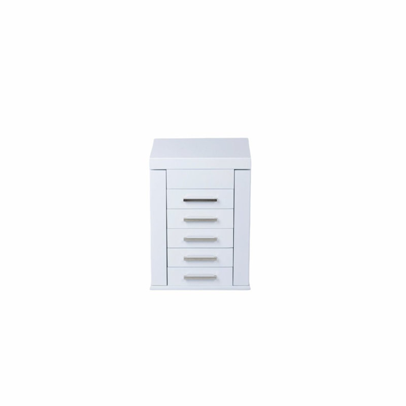 Boîte à bijoux élégante et moderne, Blanc