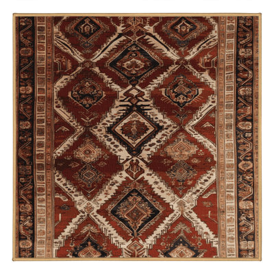 Tapis brun lavable à la machine