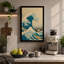 Great Wave at Dawn Japandi - Wrapped Canvas-573432885-573432880