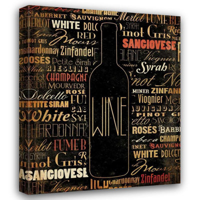 Toile tendue avec toile Trinx Gray, Jace, titre: WINE 1