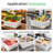 Meat lug 6 pack 20 x 15 x 7 inch 9 gallon white food grade plastic bus tubs with lids heavy duty utility container for dishwashing kitchen prep restaurant catering storage